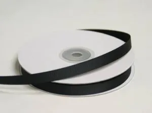 25 Yards 3/8" DIY Black Grosgrain Ribbon For Craft Dress Wedding