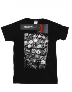 AC/DC Womens/Ladies Badges Collection Cotton Boyfriend T-Shirt