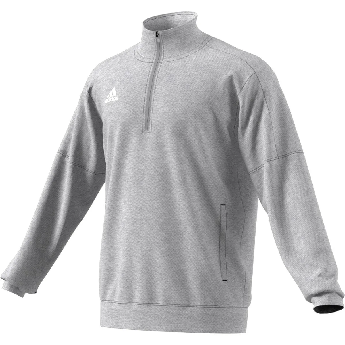 adidas Men's Grey Melange Team Issue Quarter Zip