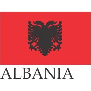 Albania Embroidered Flag Badge