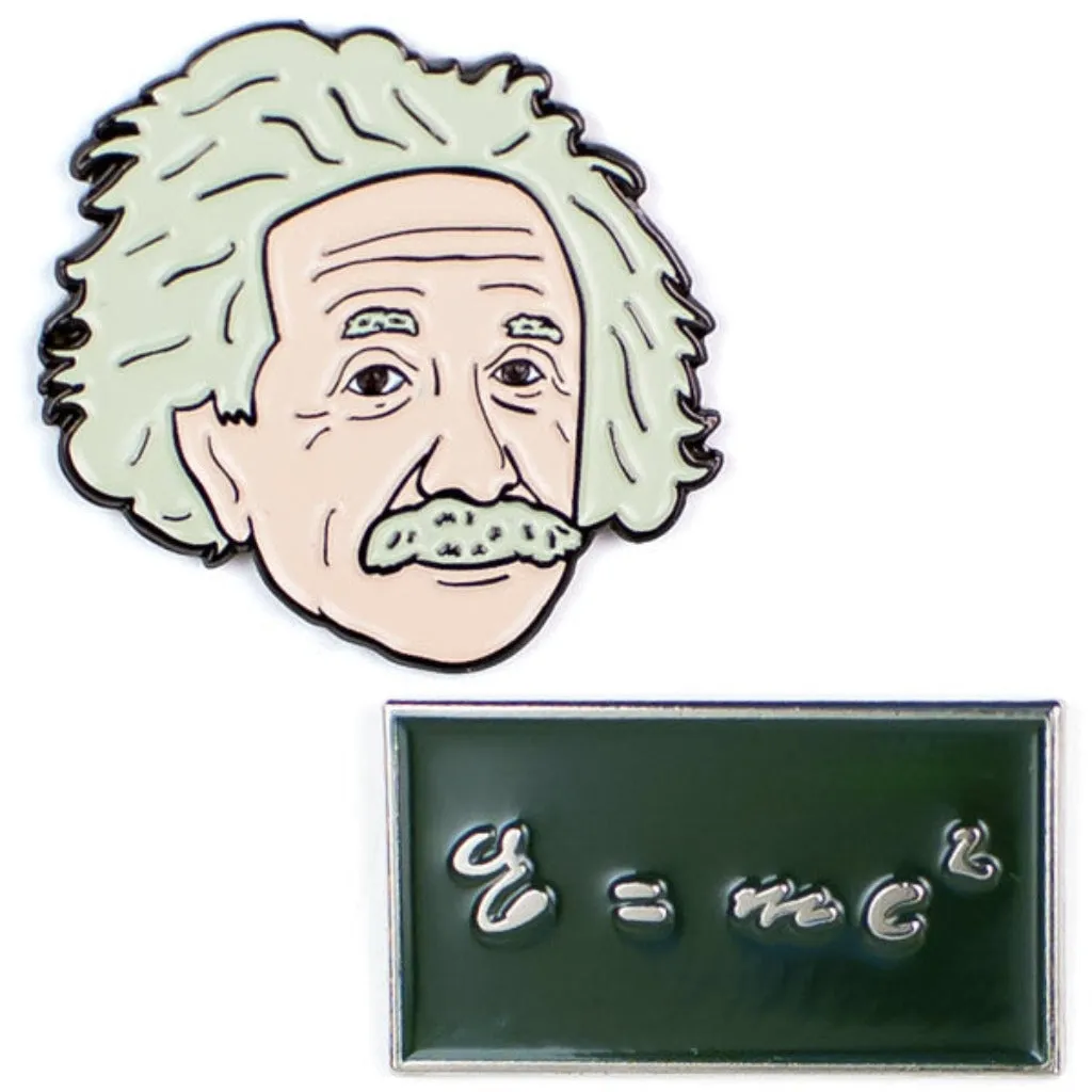 Albert Einstein & E=mc2 Pins