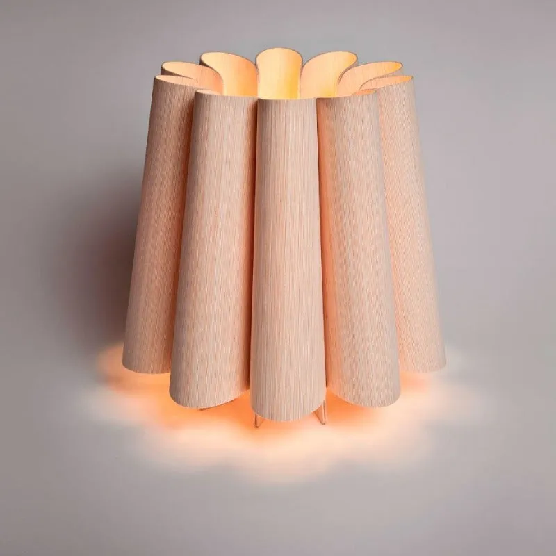 Artistic Wood Veneer Floor Lamp