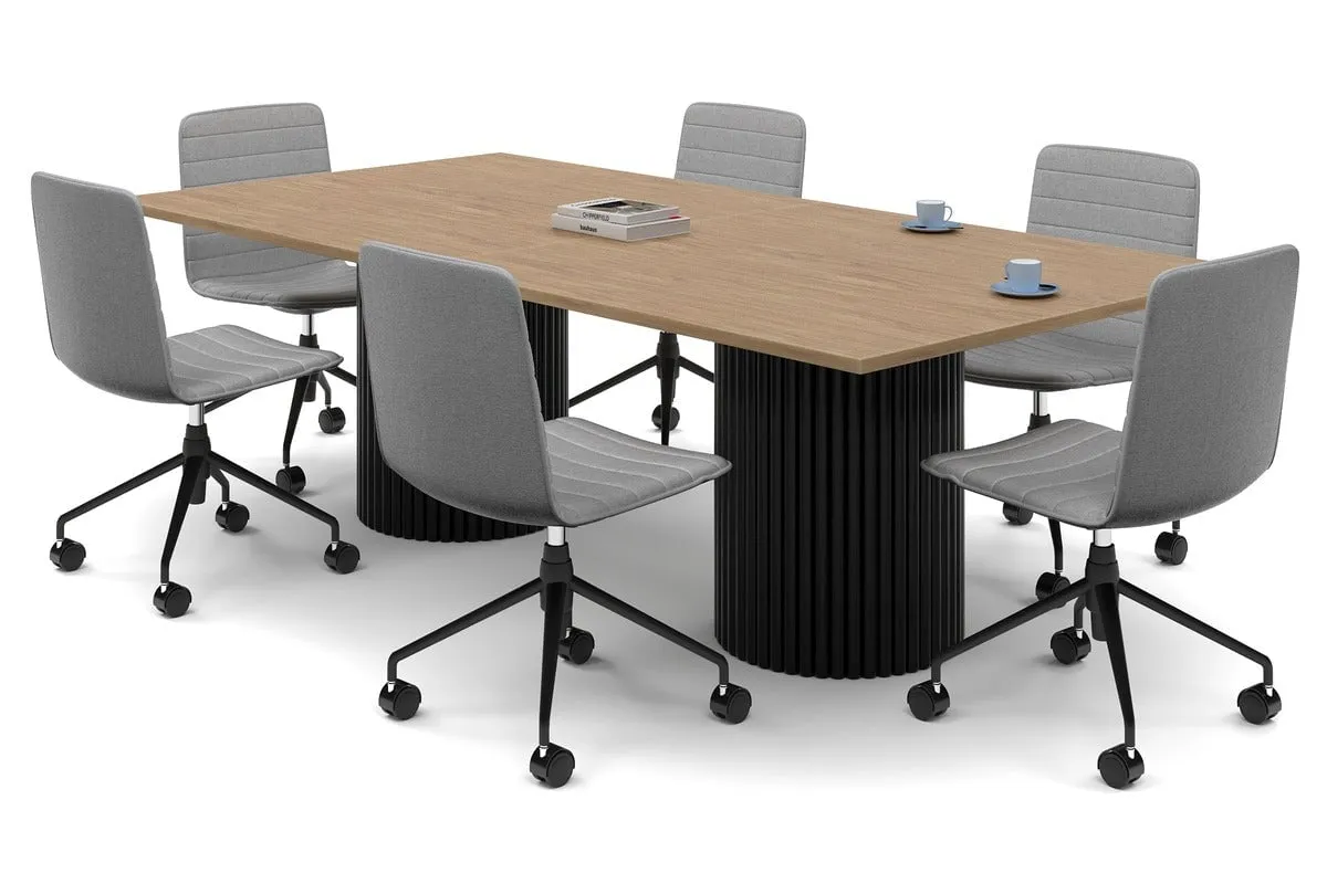 Baobab Circular Base Boardroom Rectangle Table [2400L x 1200W]