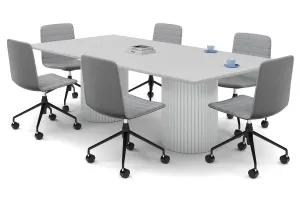 Baobab Circular Base Boardroom Rectangle Table [2400L x 1200W]