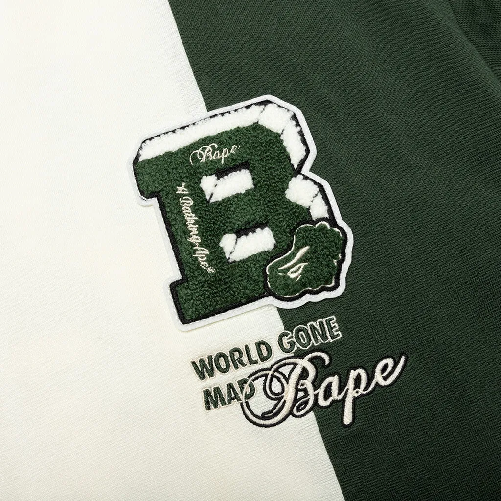 Ivory Bape Badges Color Block Tee - Stylish Streetwear T-Shirt