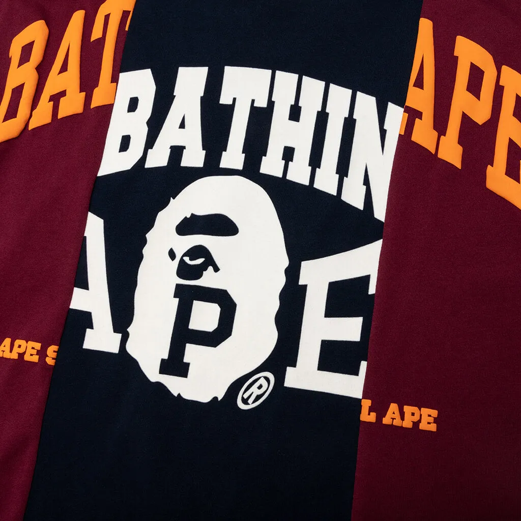 Bape Badges Color Blocking Tee - Navy