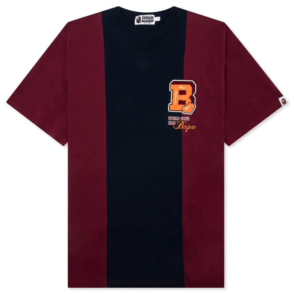 Bape Badges Color Blocking Tee - Navy