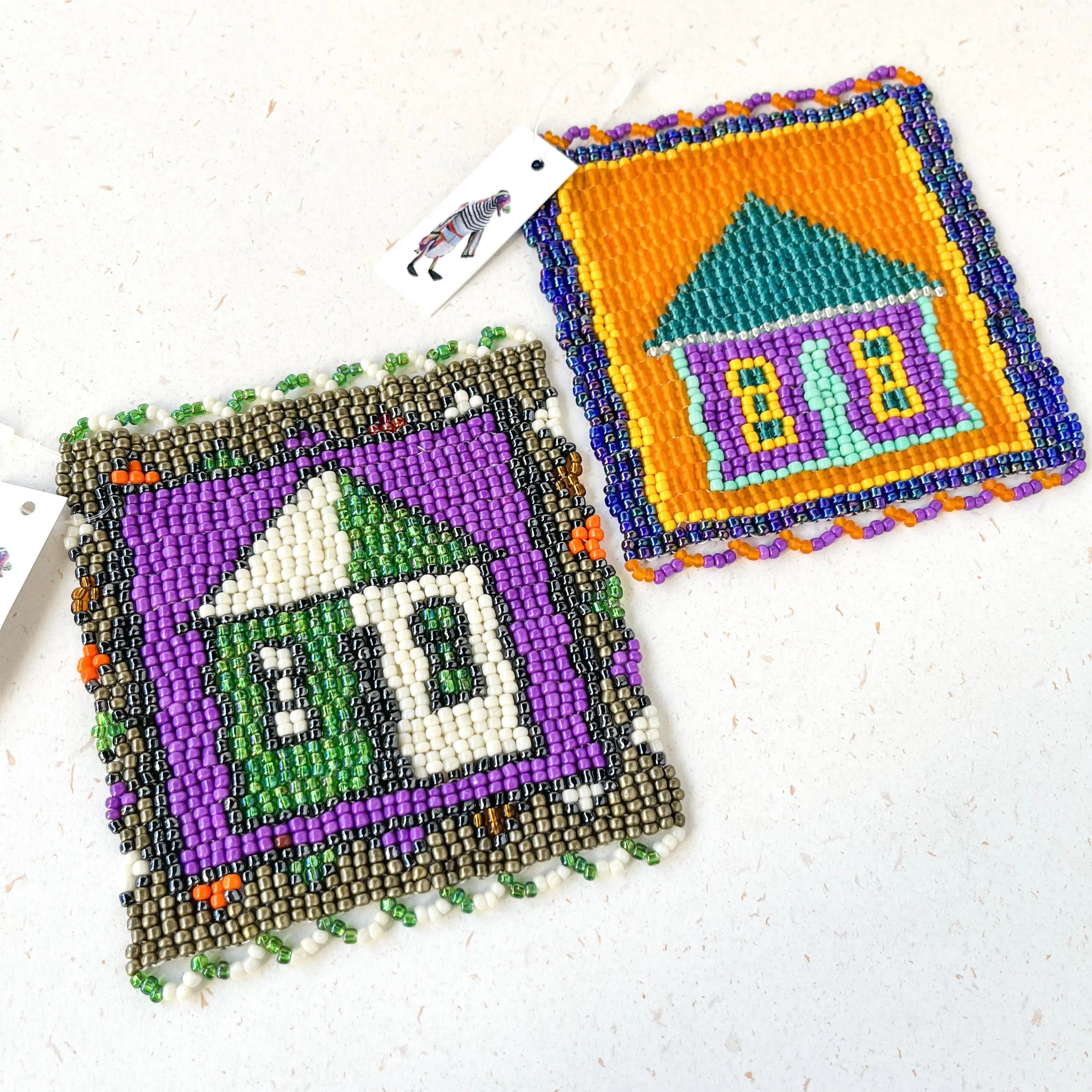 Beaded Coasters - Set of 2