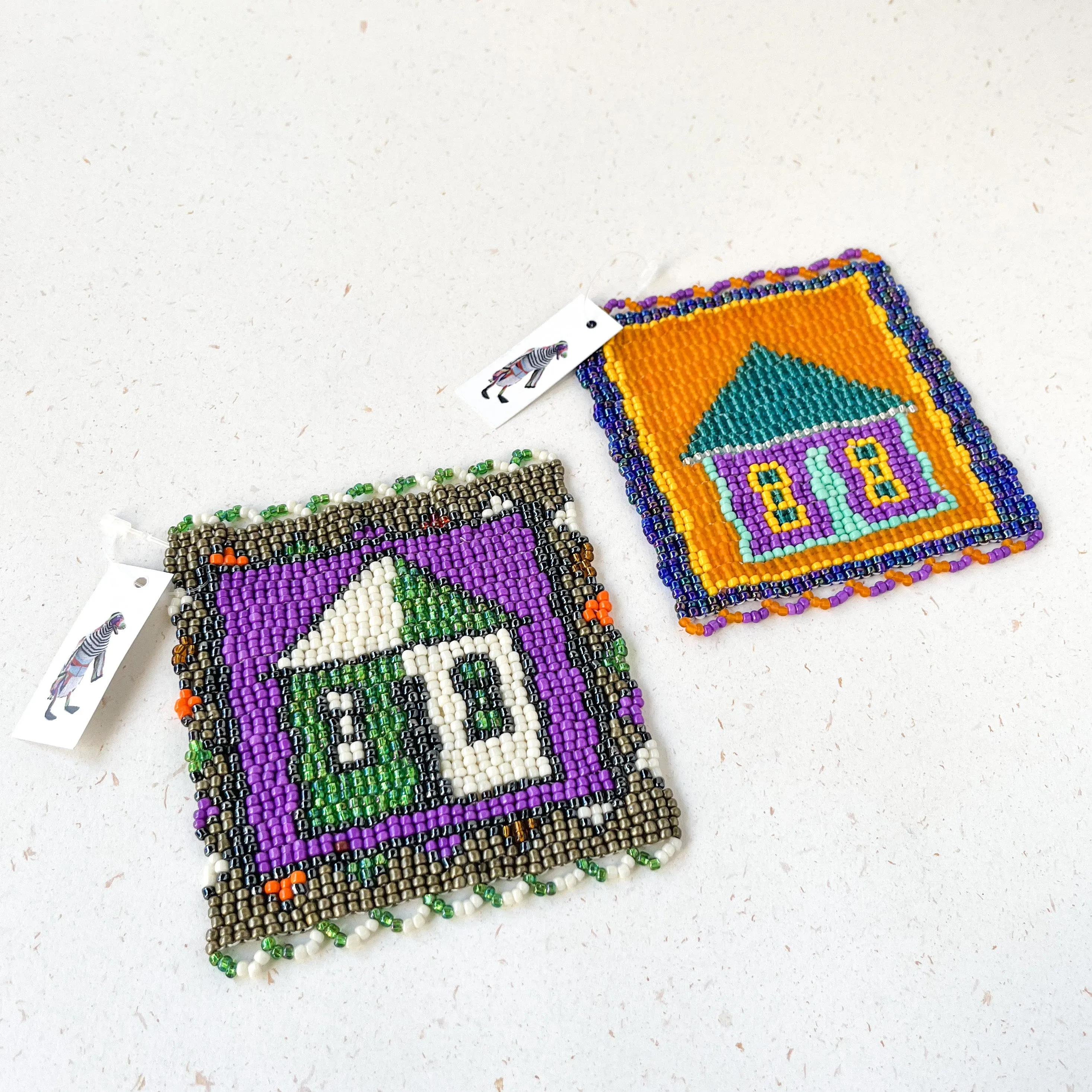 Beaded Coasters - Set of 2