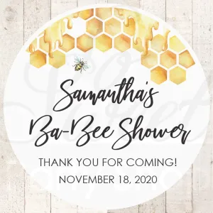 Bee Baby Shower Favor Sticker Labels, Mommy To Bee Baby Shower, Bumble Bee Baby Shower Favor Decorations, Baby Shower Favors - Set of 24