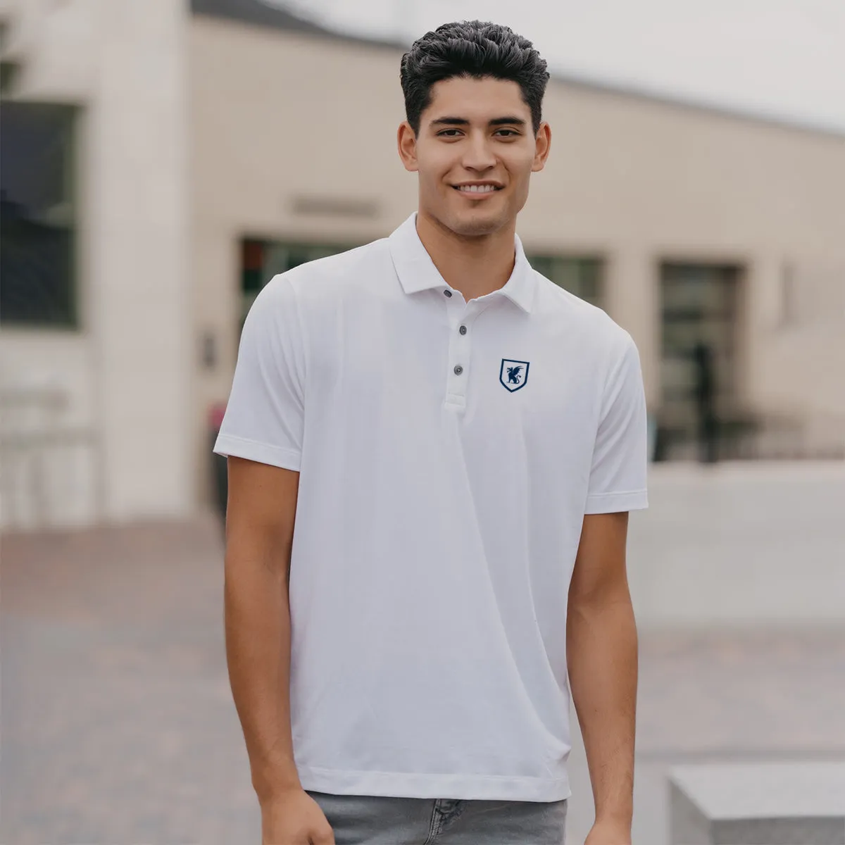 Beta White Badge Polo