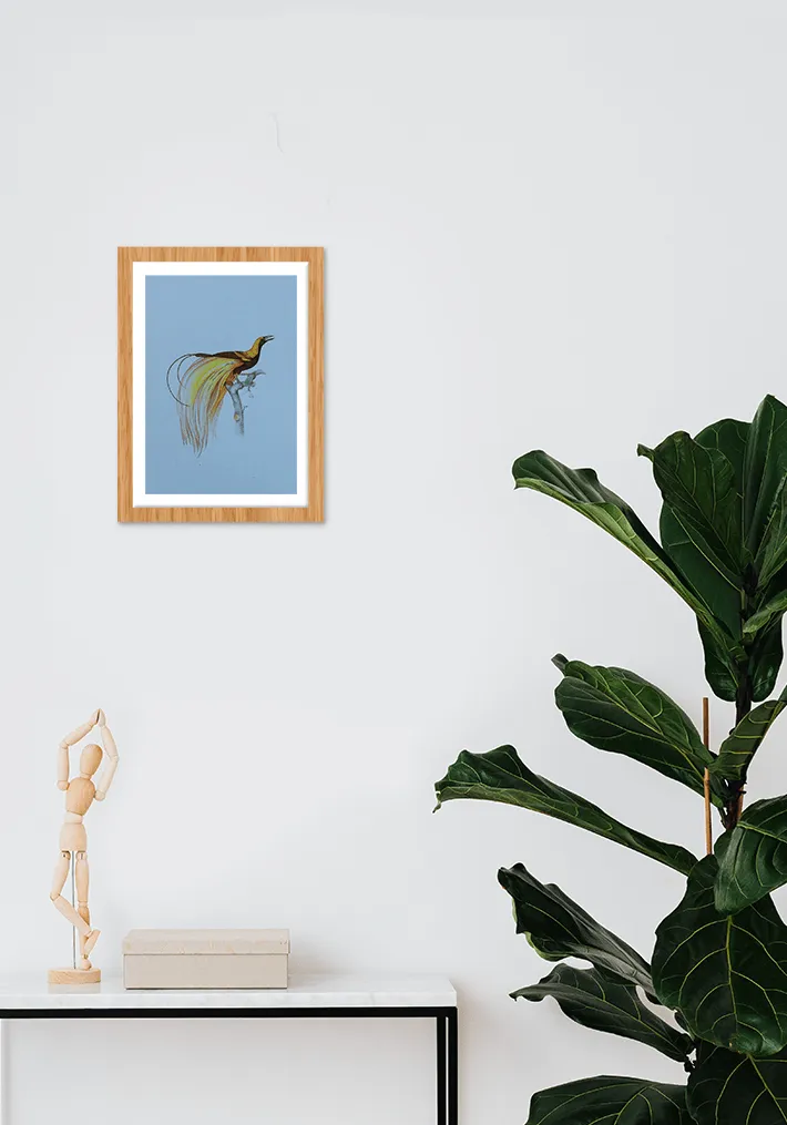 Bird of Paradise in Miniature Painting by Mohan Prajapati