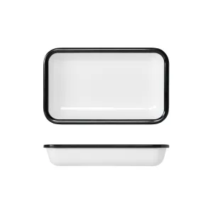 Black/White Melamine Athens GN1/9 Tray 17.6 x 10.8cm - Pack 1