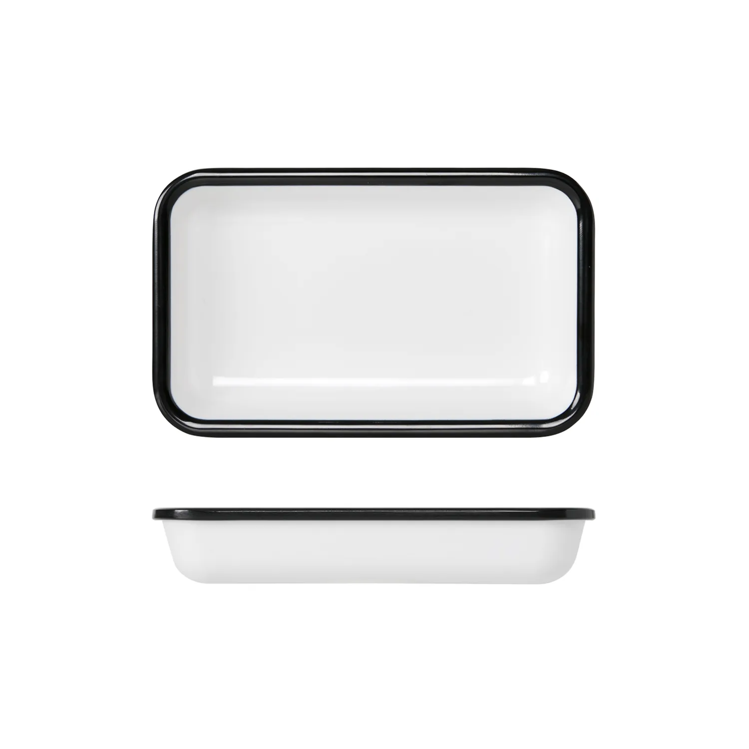 Black/White Melamine Athens GN1/9 Tray 17.6 x 10.8cm - Pack 1