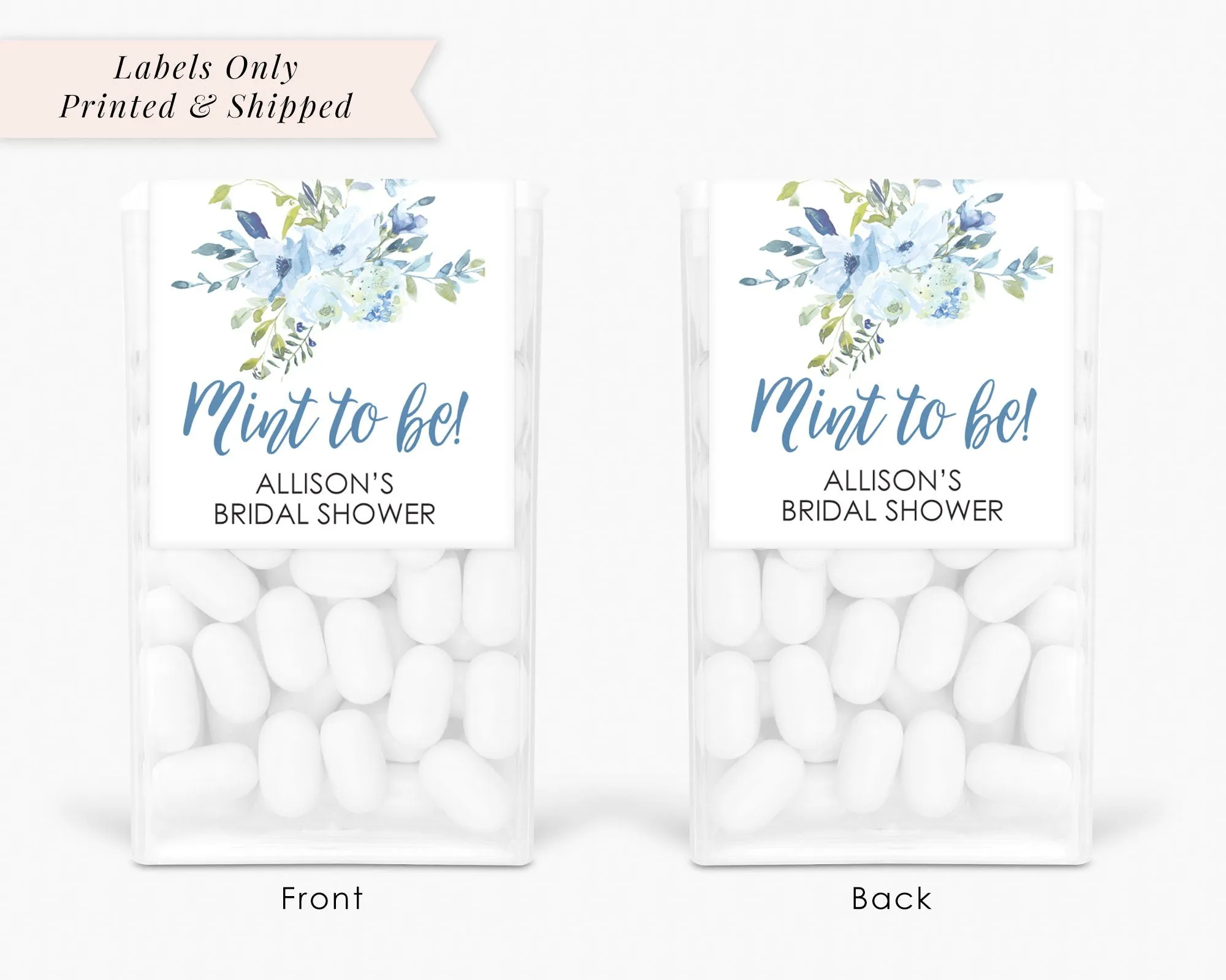 Bridal Shower Favors Tic Tac Labels Mint To Be, Wedding Favors, Mint Party Favors, Engagement Party Favors - Set of 24 Labels