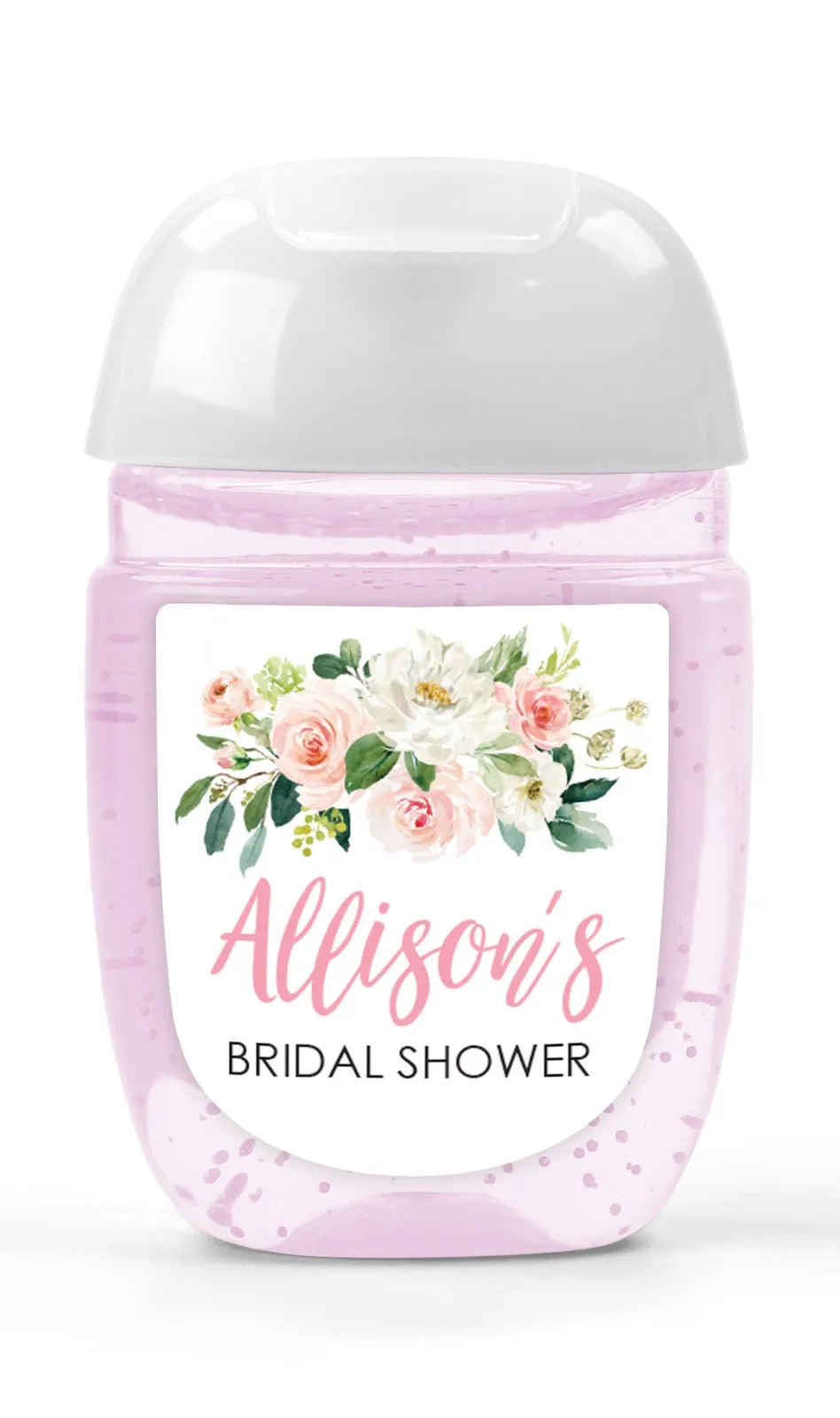 Bridal Shower Hand Sanitizer Labels Blush Floral Wedding Favor   Bachelorette Party Hand Sanitizer Labels - Set of 30 Labels