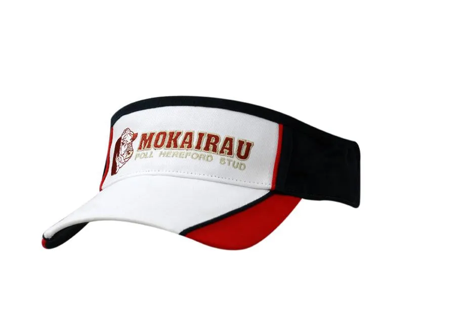 BRUSHED HEAVY COTTON TRI COLOUR VISOR