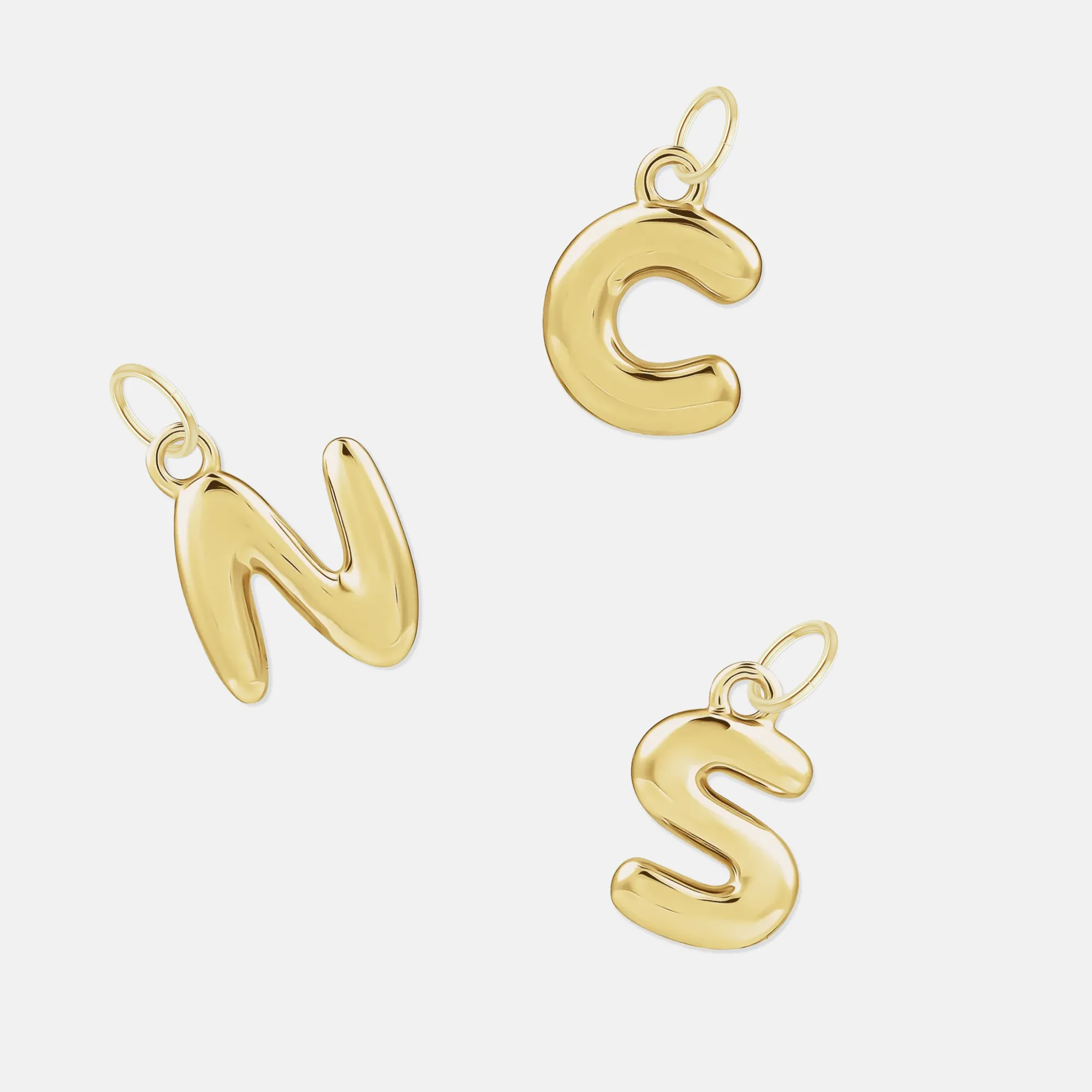 Bubble Letter Charms