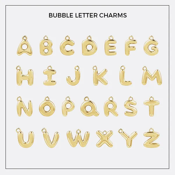 Bubble Letter Charms