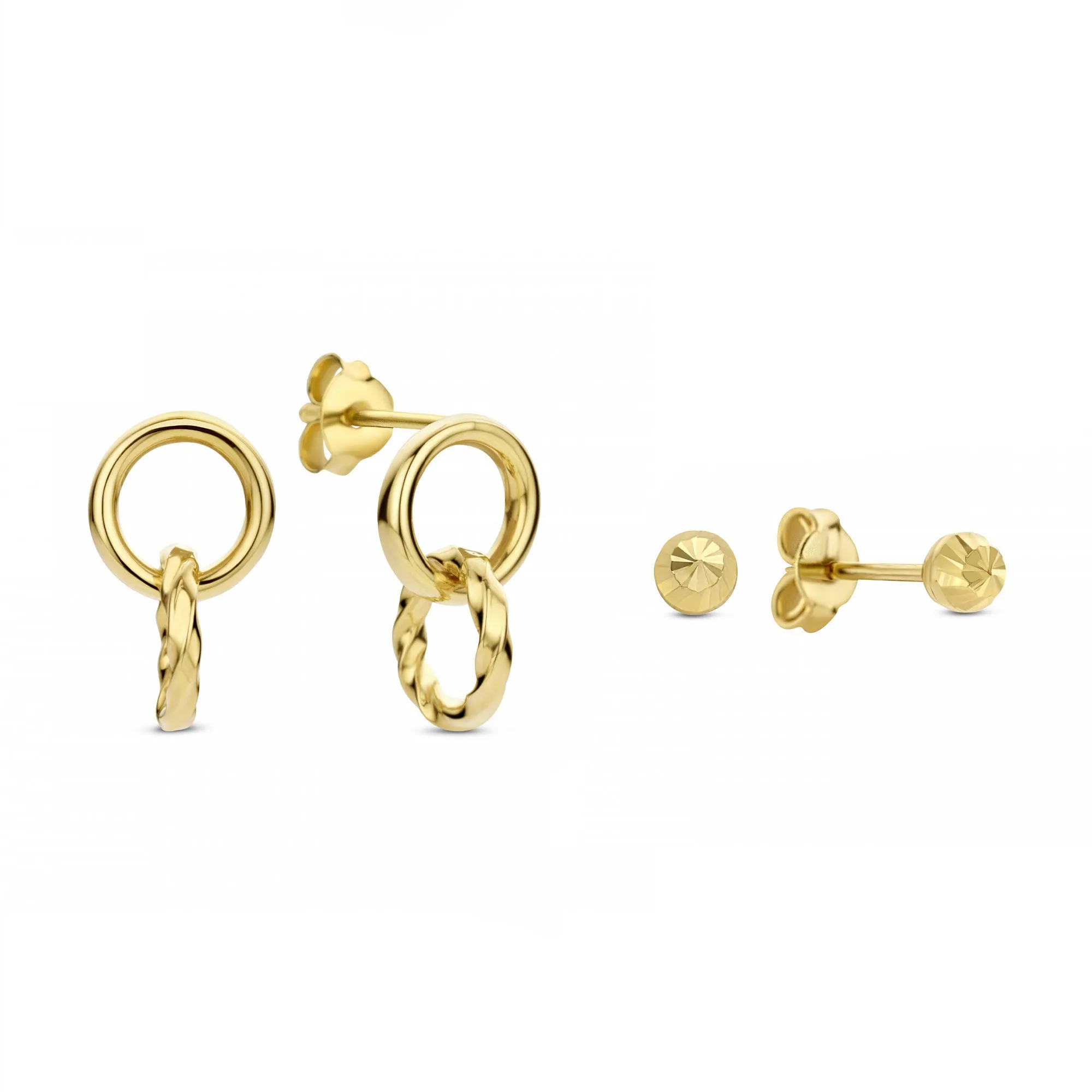 Cadeau d'Isabel 14 karat gold earring set