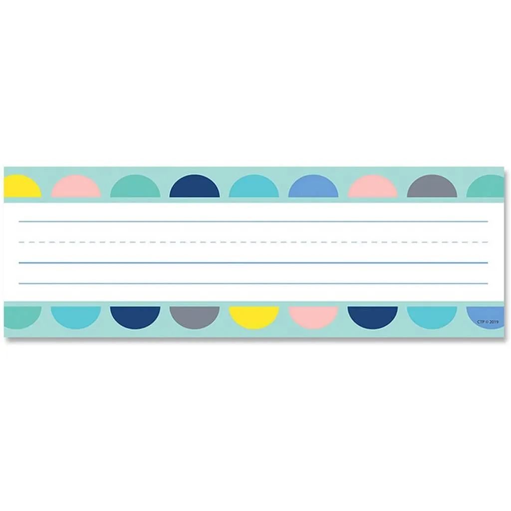 Calm & Cool Half-Dots on Turquoise Name Plates