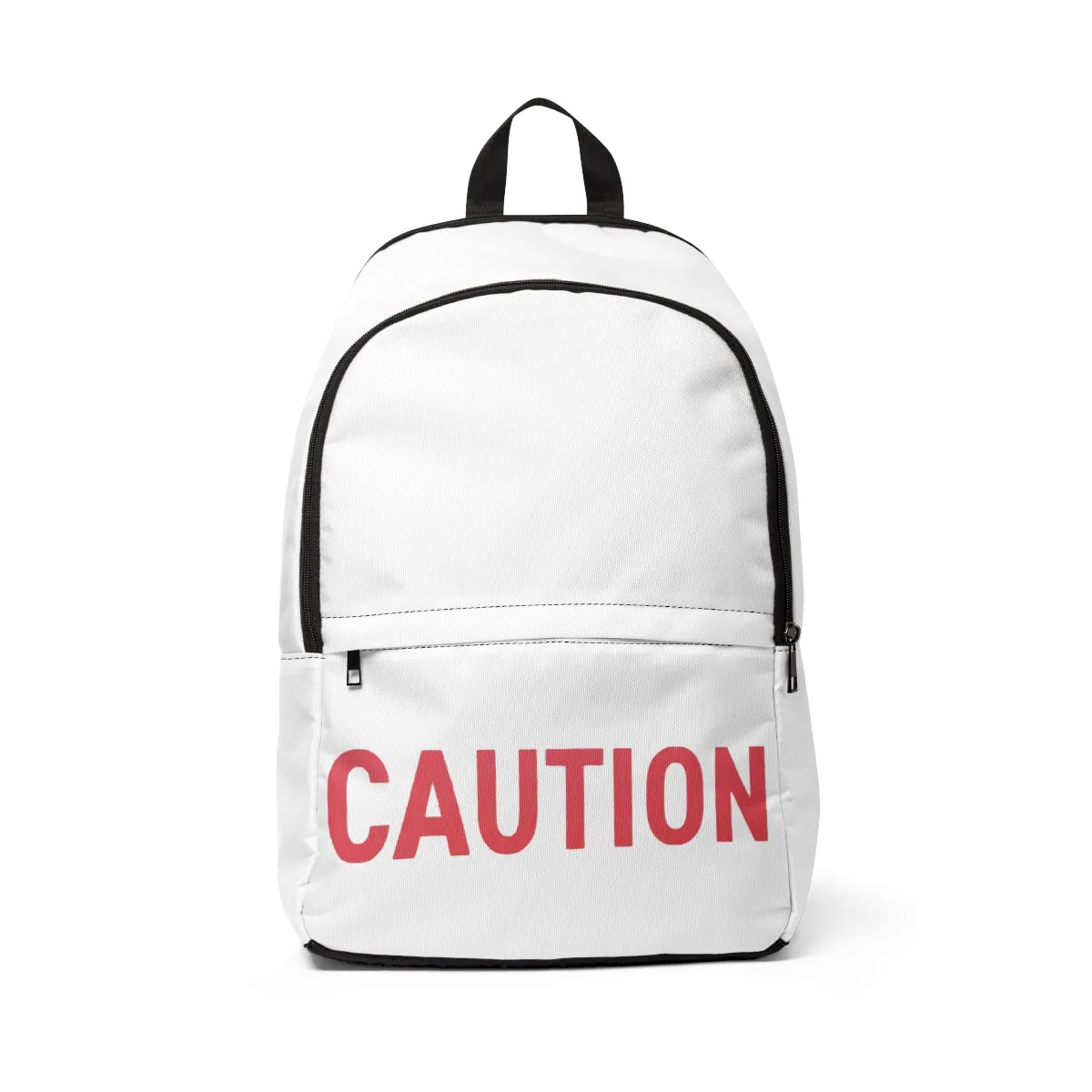 Caution Unisex Fabric Backpack