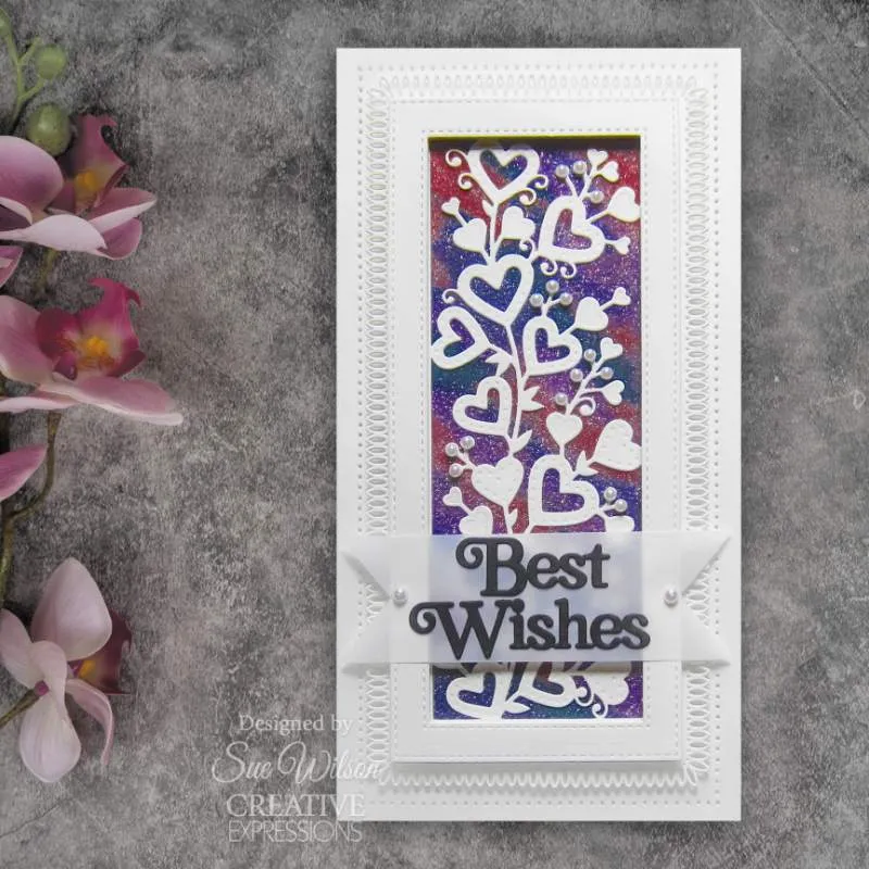 Creative Expressions Craft Dies By Sue Wilson - Slimline Anniversary Hearts*