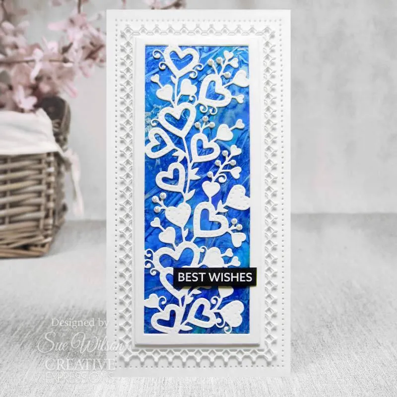 Creative Expressions Craft Dies By Sue Wilson - Slimline Anniversary Hearts*