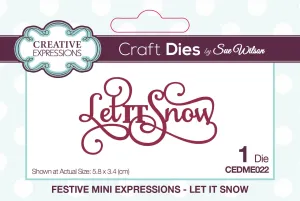 Creative Expressions Dies - Mini Expressions Collection Let It Snow*