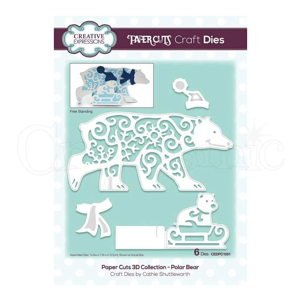 Creative Expressions - Paper Cuts 3D Collection Polar Bear die set*