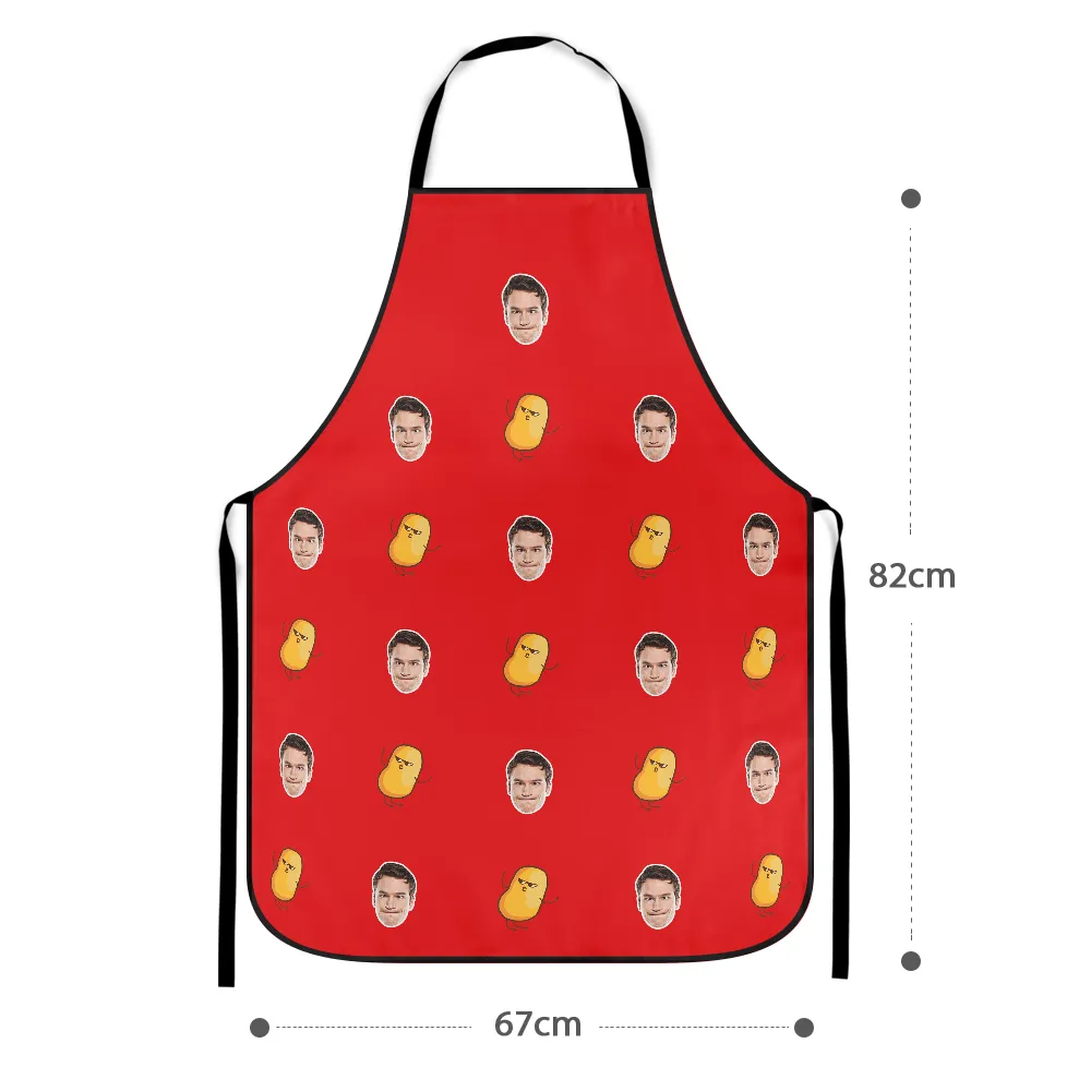 Custom Face Apron Cartoom Photo Apron - Potato