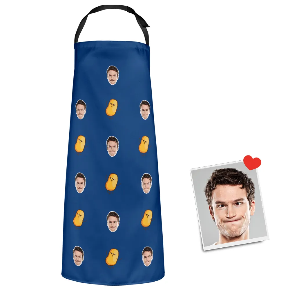 Custom Face Apron Cartoom Photo Apron - Potato