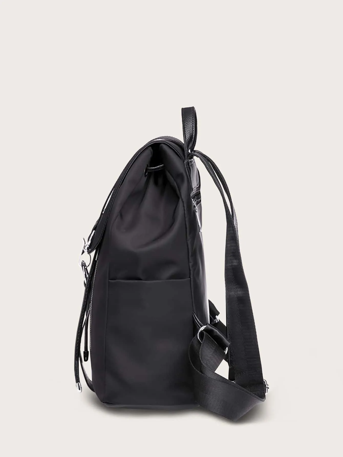 Double Zip Front Flap Backpack