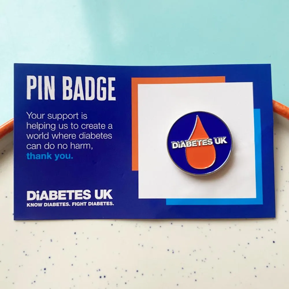 Droplet Diabetes UK Round Badge (INT)