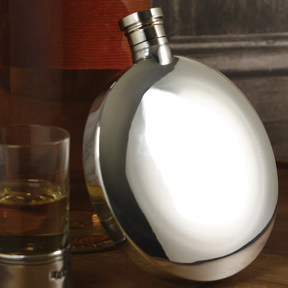 Ellipse Pewter Hip Flask