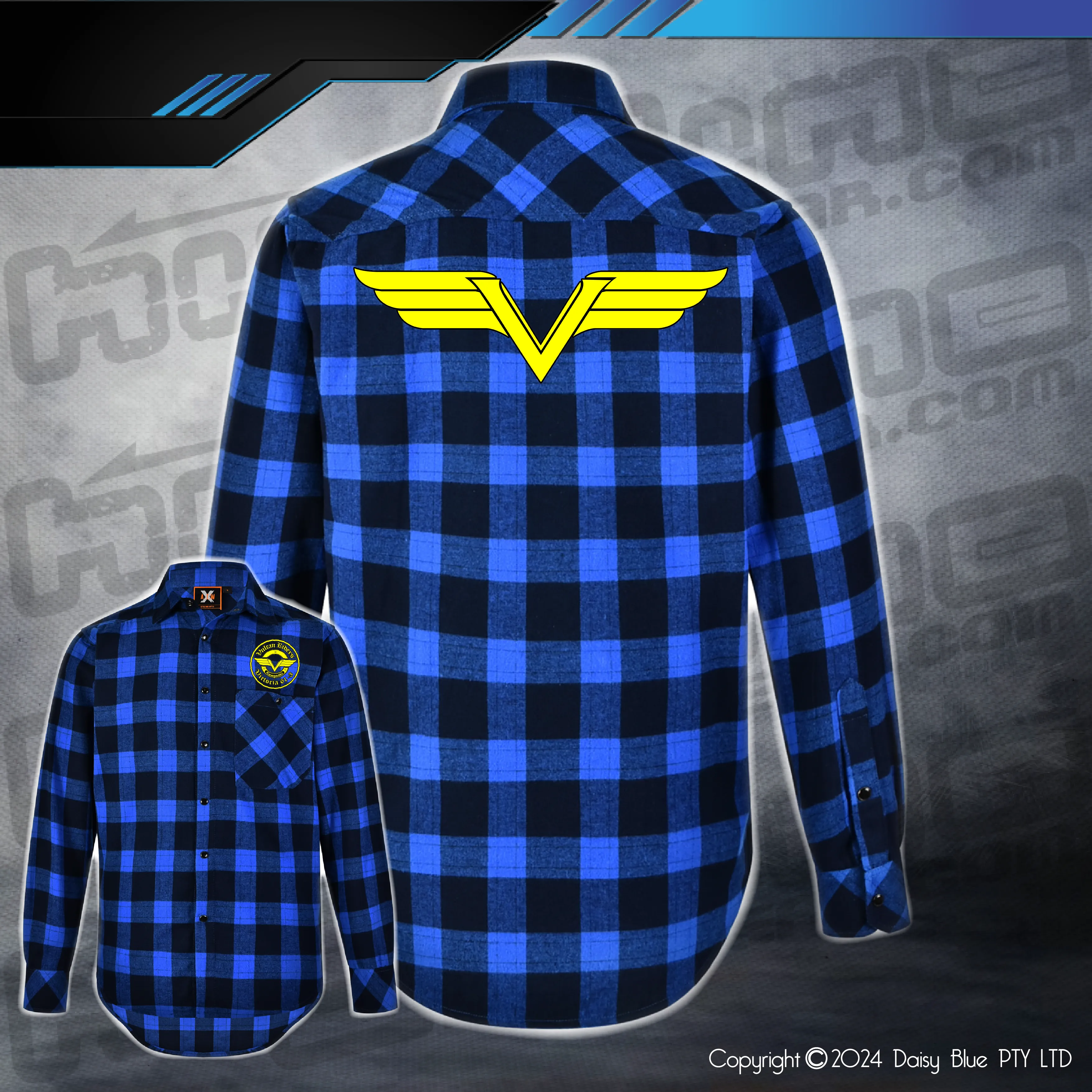 Flannelette Shirt - Vulcan Riders Victoria