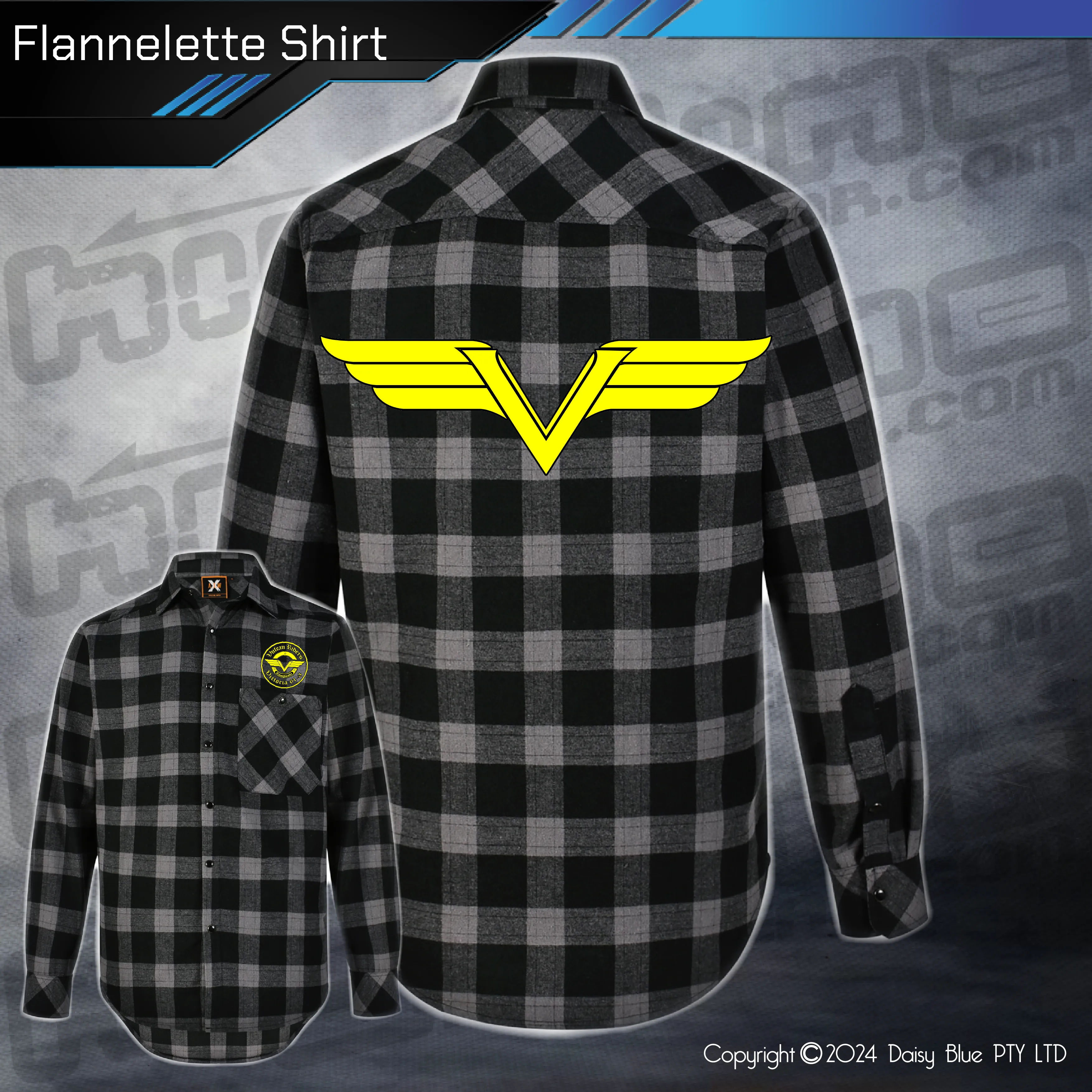 Flannelette Shirt - Vulcan Riders Victoria