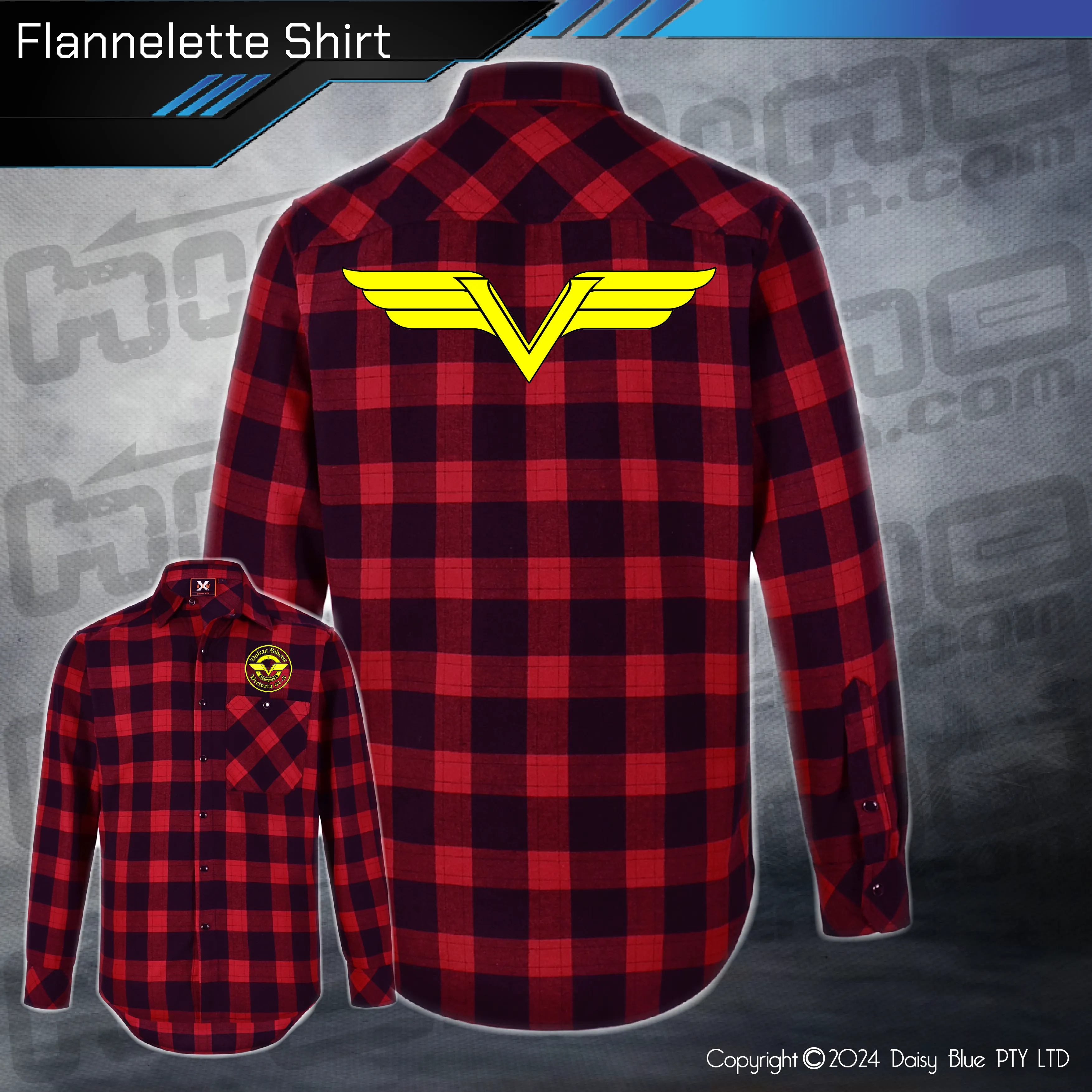 Flannelette Shirt - Vulcan Riders Victoria