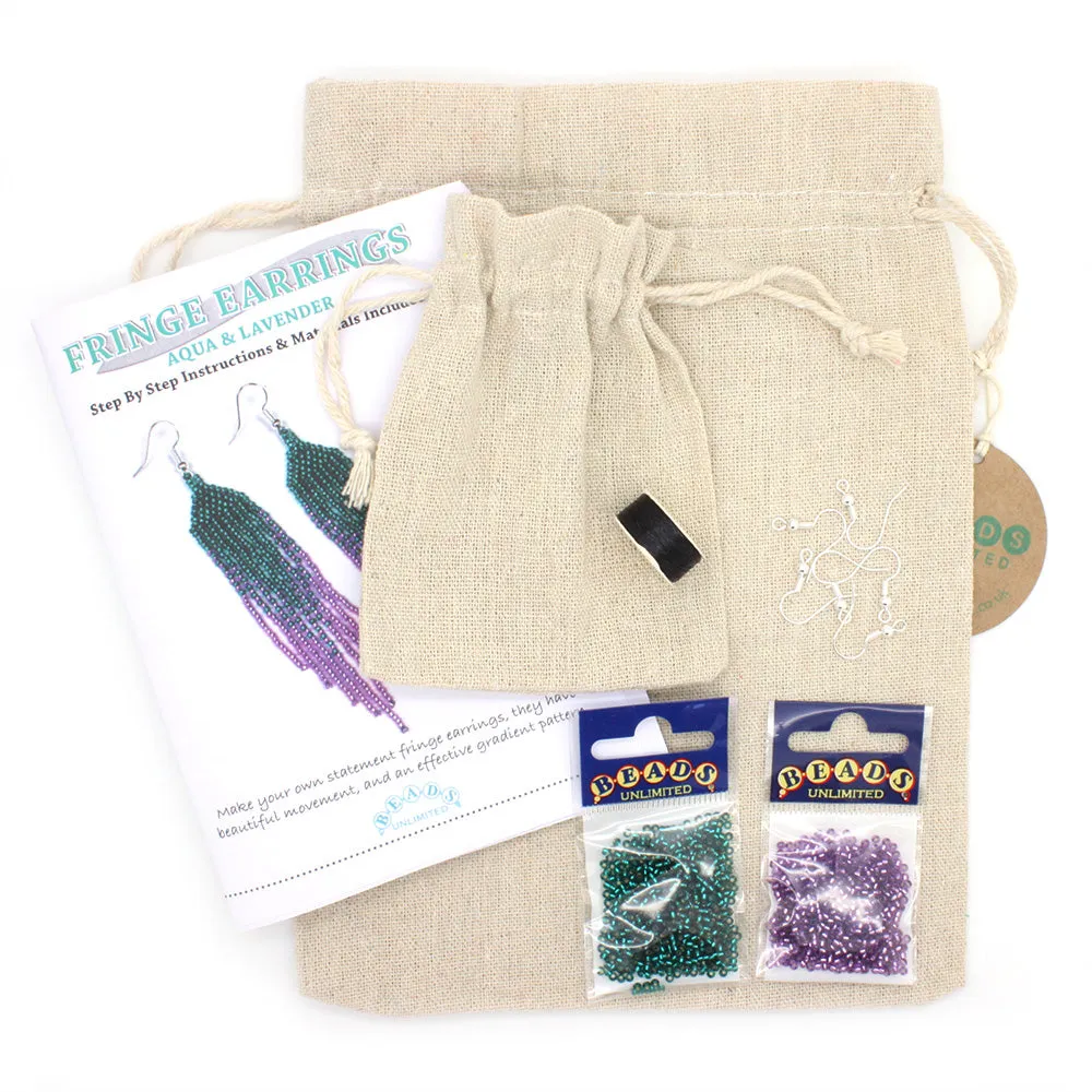 Fringe Earrings Teal Kit