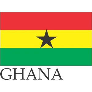 Ghana Embroidered Flag Badge