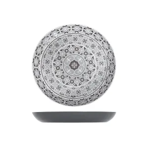 Grey Marrakesh Melamine Bowl 38 x 4.5cm - Pack 1