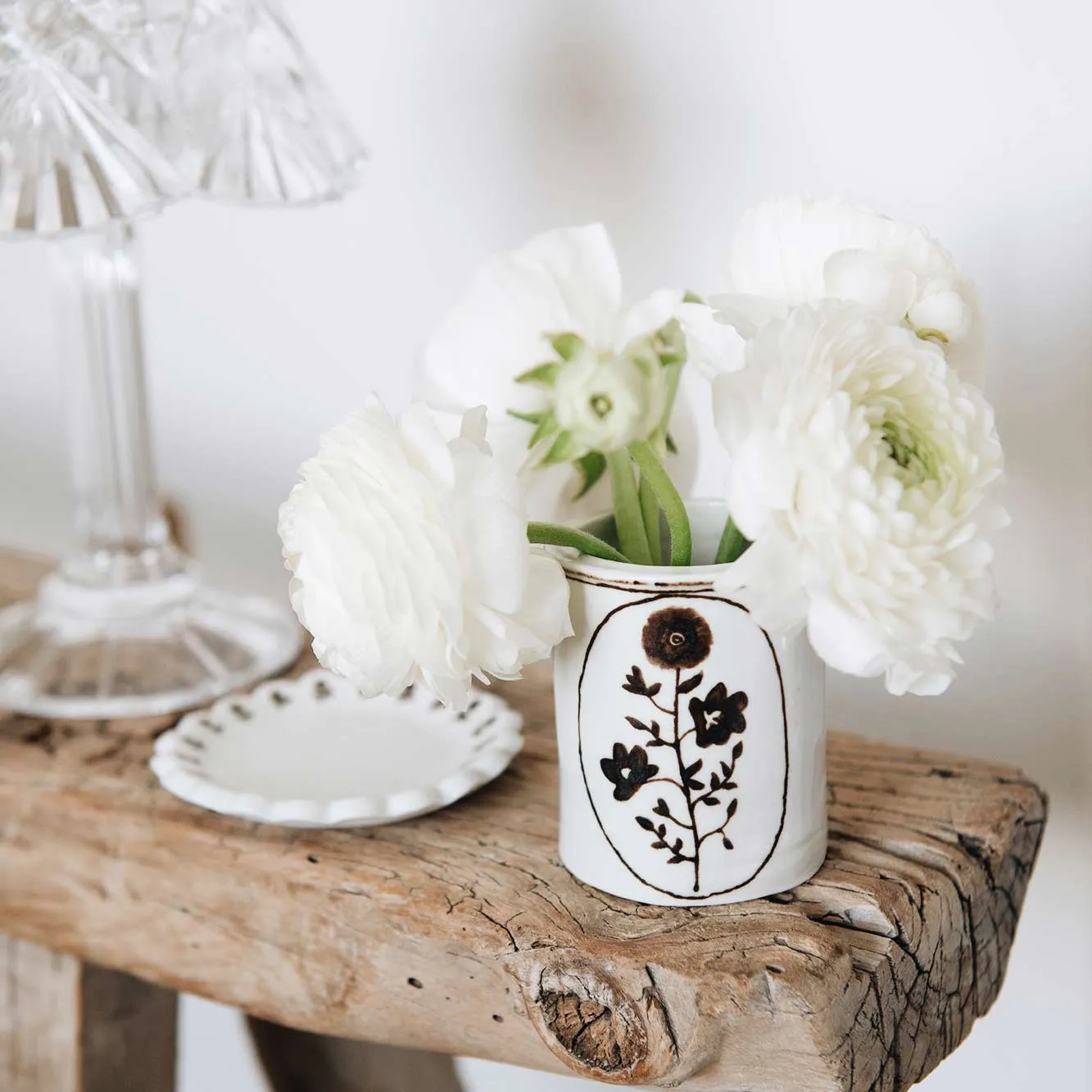 Hand-painted Porcelain Posy Vessel