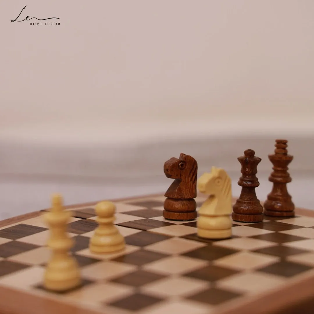 Handcrafted Wooden Travel Chess Set