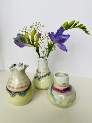 Handmade Buttermilk Colour Little Vases