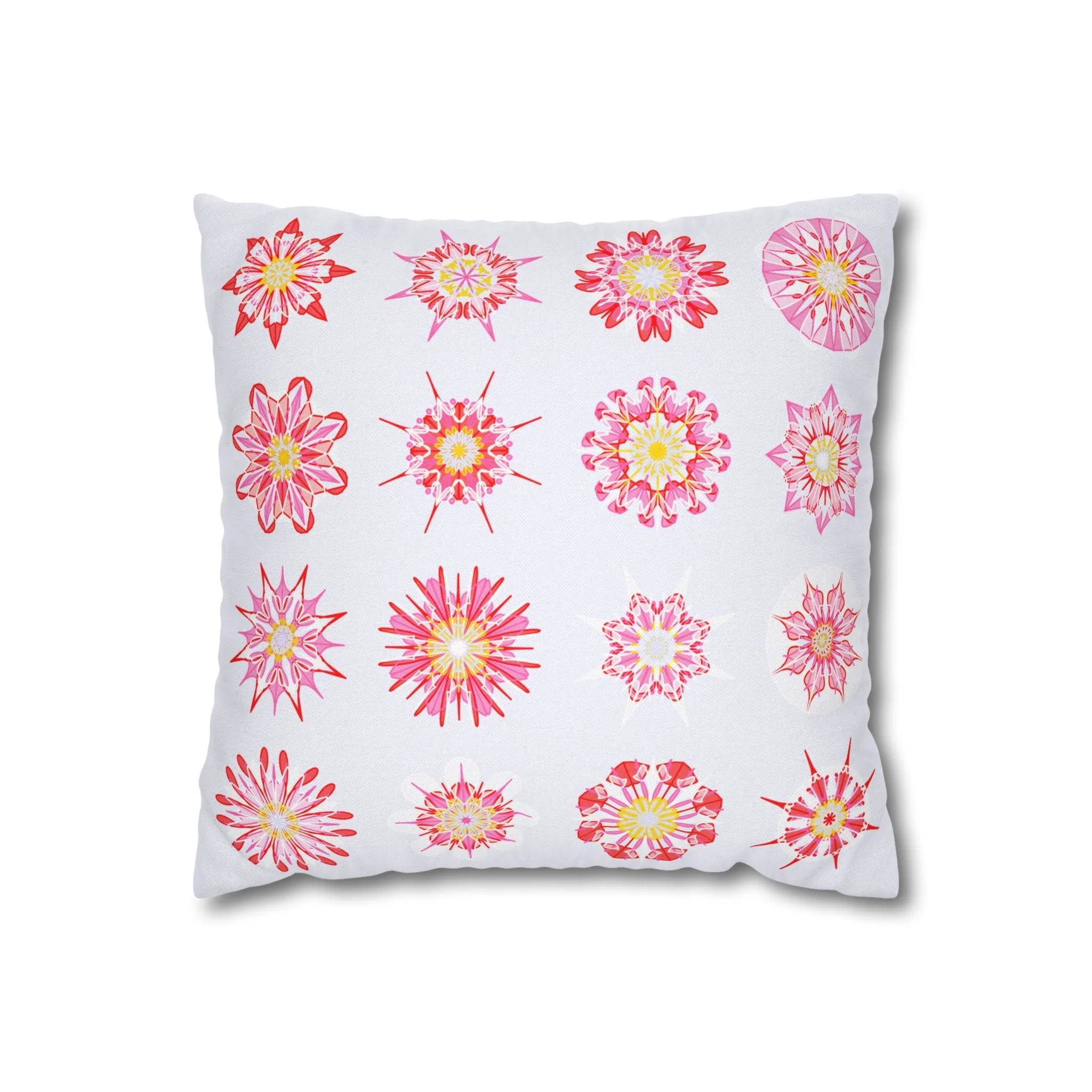 Handmade Mandala Art Pillowcase - Light Lavender