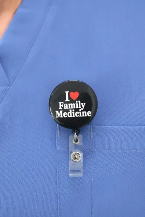 I Love Family Medicine ID Badge