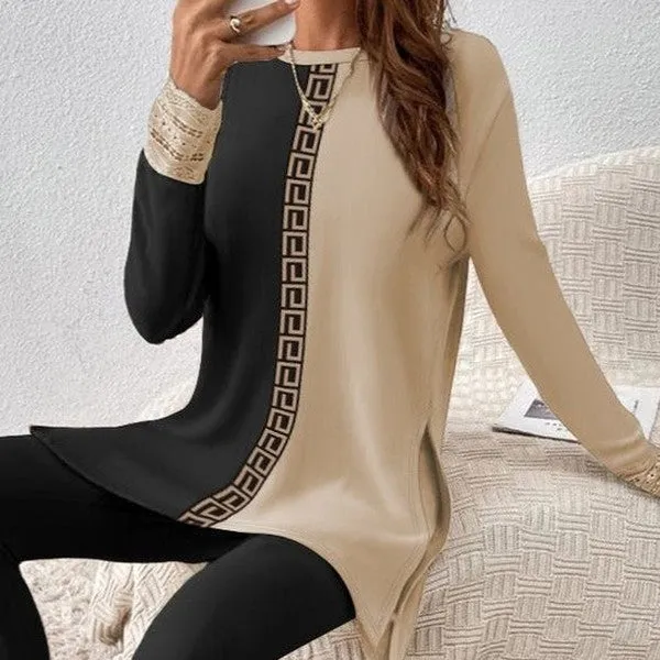 iForgirls Classy Long Sleeve Two Piece Set