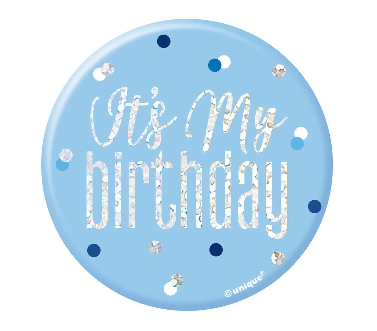 It's My Birthday Glitz Blue Badge