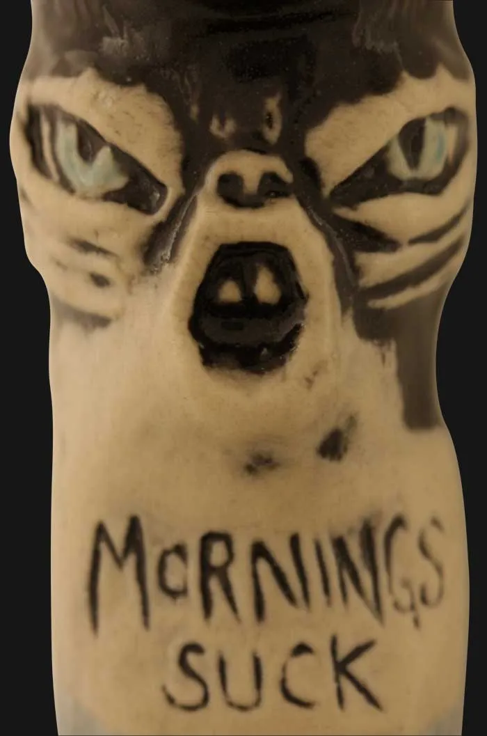 JM Ceramics - MORNINGS SUCK 3.25-Inch Ceramic Hand Pipe