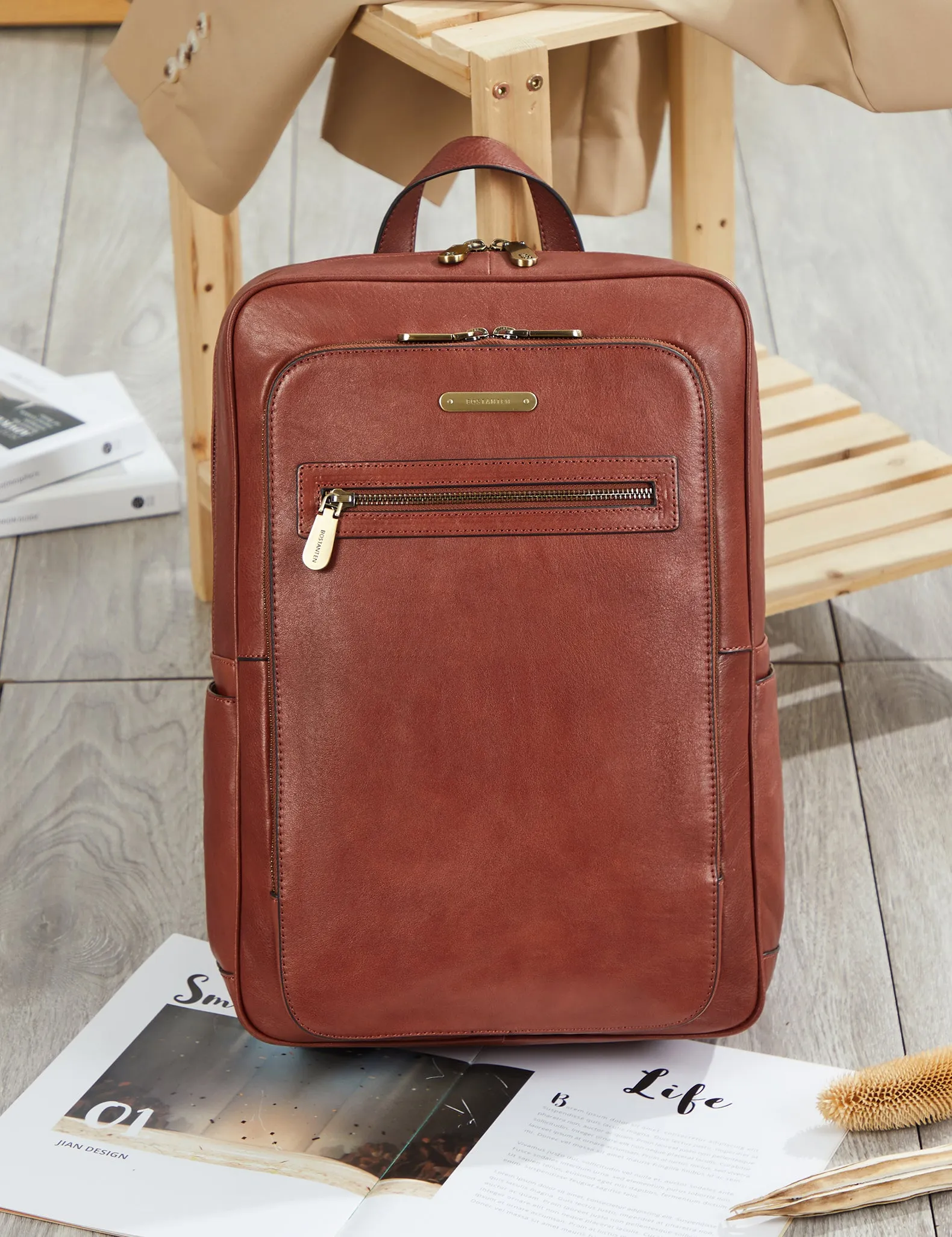 Luxury Italian Leather Backpack for Men